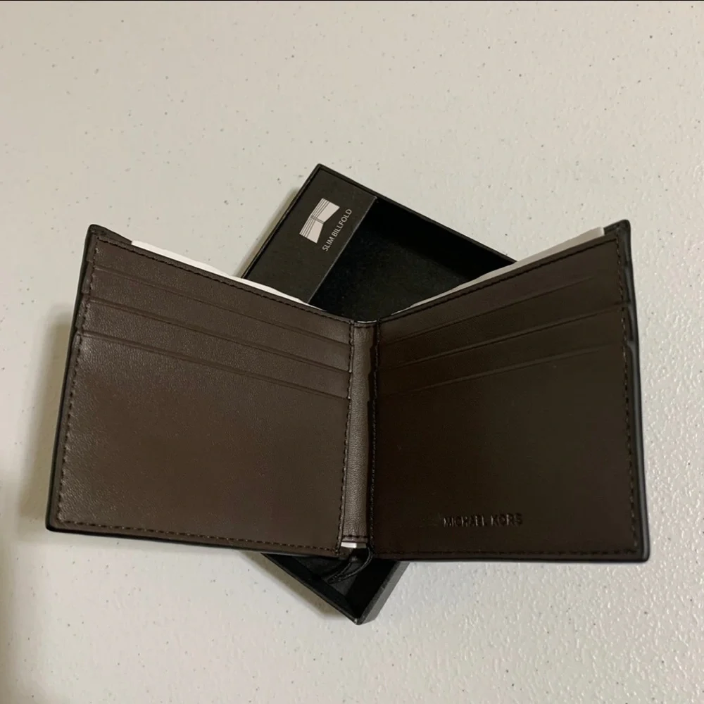 Michael Kors Crossgrain Leather Slim Billfold Wallet-NWT